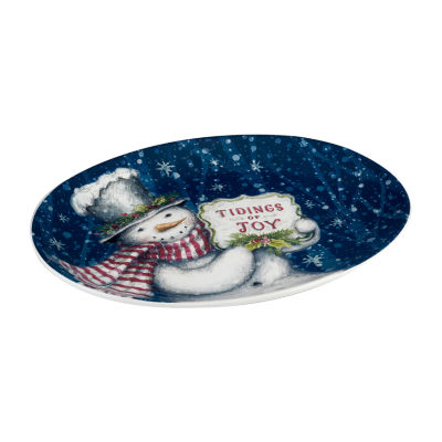 Certified International Snowman Greetings Serving Bowl