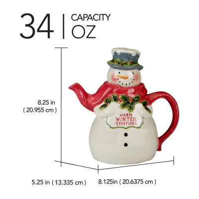 Certified International Snowman Greetings Teapot