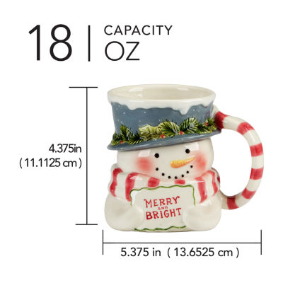 Certified International Snowman Greetings 4-pc. Holiday Coffee Mug