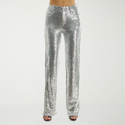 Premier Amour Sequin Womens Straight Fit Flare Trouser