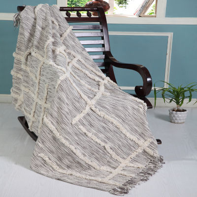 LR Home Ezra Stripe Washable Throw