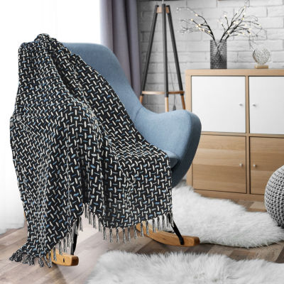 Lr Home Rony Geometric Washable Throw