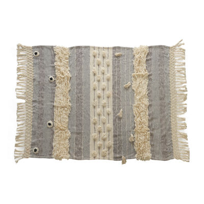 LR Home Miles Stripe Washable Throw