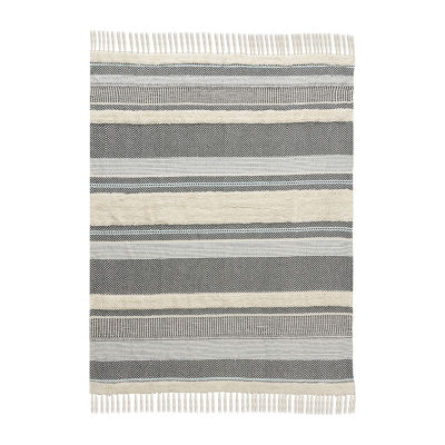LR Home Eli Farmhouse Washable Throw