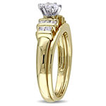 Womens 1/2 CT. T.W. Genuine White Diamond 14K Gold Marquise Side Stone Bridal Set