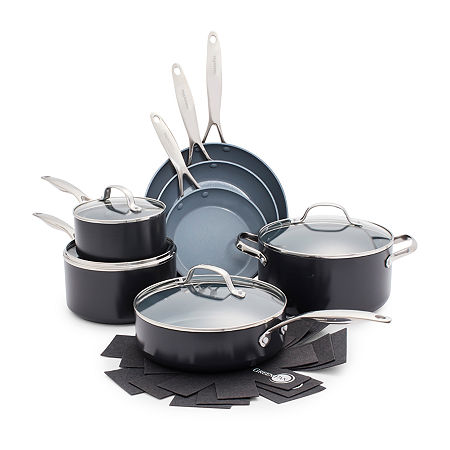 GreenPan Valencia Pro Ceramic Non-Stick 11-pc. Cookware Set, One Size, Gray