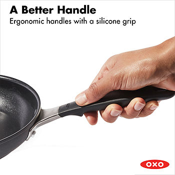 OXO Good Grips Pro 12 Frying Pan Skillet with Lid, 3-Layered  German Engineered Nonstick Coating, Stainless Steel Handle, Dishwasher Safe,  Oven Safe, Black: Home & Kitchen
