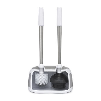 Great Value Bowl Brush Plunger and Caddy, White