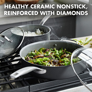 GreenPan Aluminum Dishwasher Safe Non-Stick Saute Pan, Color: Black -  JCPenney