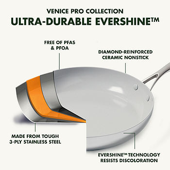 GreenPan Venice Pro 11-Inch Stainless Steel Ceramic Nonstick Fry