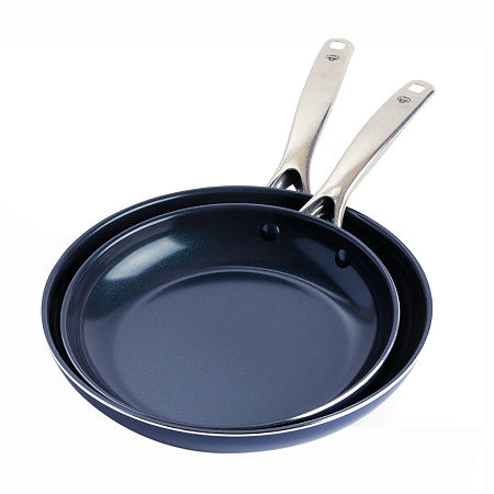 As Seen On TV Blue Diamond Infused 2-pc. Aluminum Non-Stick 9.5" and 11" Frying Pan Duo, One Size, Blue
