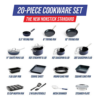 20 - Piece Non-Stick Aluminum Cookware Set