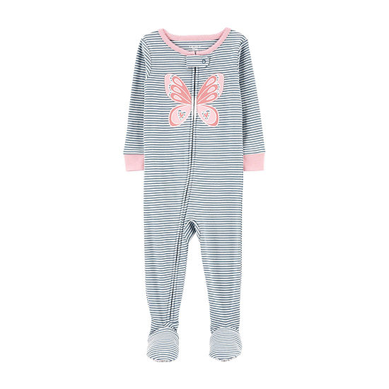 Carter's Baby Girls Long Sleeve Footed One Piece Pajama