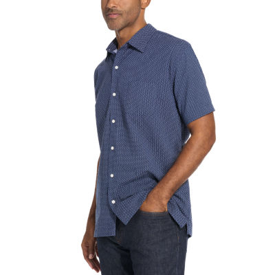 Van Heusen Mens Short Sleeve Camp Shirt
