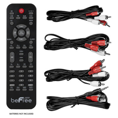 beFree Sound 5.1 Channel Surround Sound Bluetooth Speaker System in Black