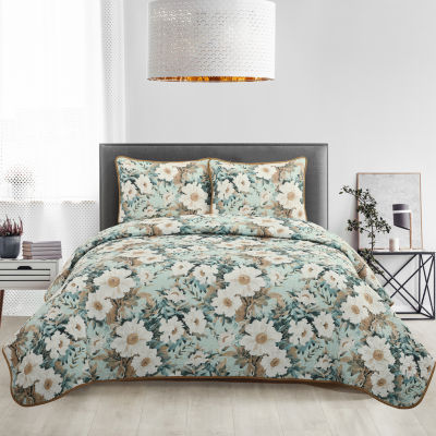 Stratford Park Ursula 3pc Quilt Set, Color: Green White - JCPenney