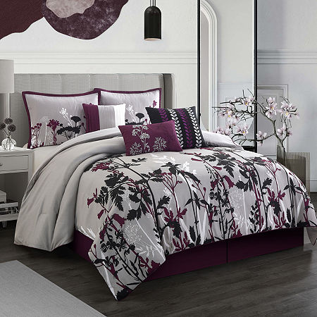 Stratford Park Carole Midweight Complete Bedding Set, One Size, Purple