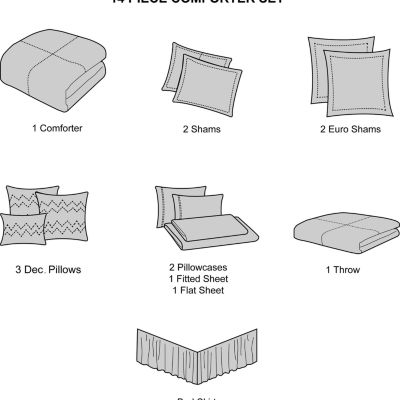 Stratford Park Aryana Midweight Complete Bedding Set with Sheets