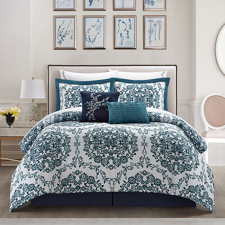 Stratford Park Dalila 10-pc. Complete Bedding Set With Sheets, One Size, Blue