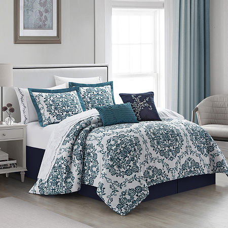 Stratford Park Dalila 10-pc. Complete Bedding Set With Sheets, One Size, Blue