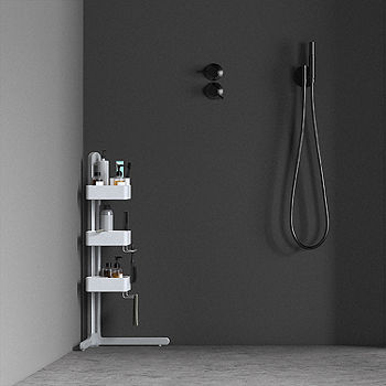 Sharper Image SpaStudio Hook Modular Hanging Shower Caddy Adjustable 3 Tier  Design with Customizable Fit and Storage