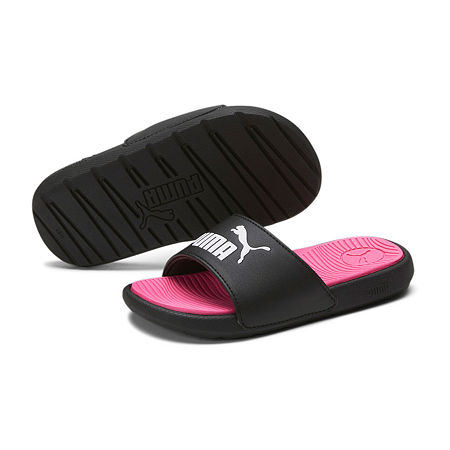 PUMA Girls Cool Cat 2.0 Slide Sandals, 7 Medium, Black