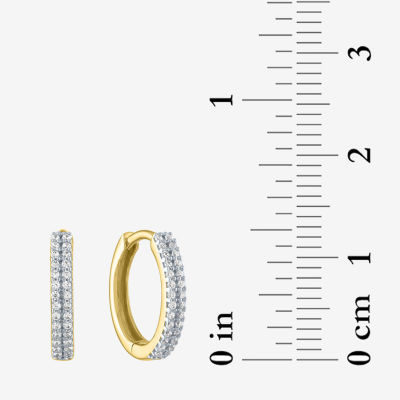 Diamond Addiction 1/6 CT. T.W. Mined White Diamond 10K Gold 12.4mm Hoop Earrings