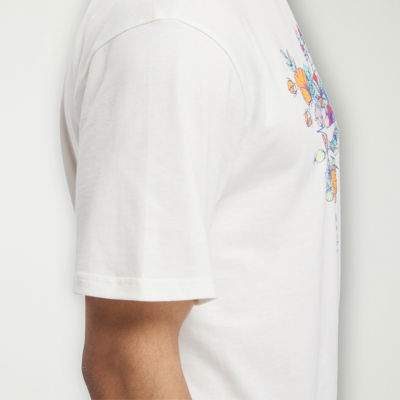 Reebok Mens Crew Neck Short Sleeve Athletic Fit Graphic T-Shirt