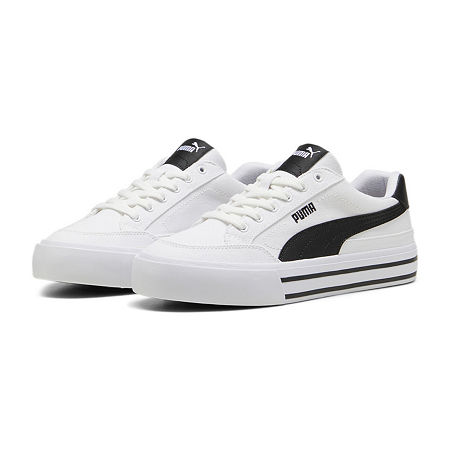 PUMA Court Classic Vulc Fs Mens Sneakers, 7 Medium, White