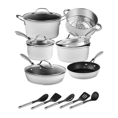 Granitestone Charleston Collection Hammered 15-pc. Non-Stick Cookware Set