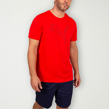 PUMA Mens Crew Neck Short Sleeve Graphic T-Shirt, X-large, Red