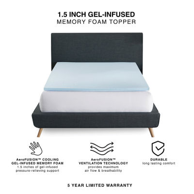 Bodipedic Home 1.5-Inch Gel-Infused Memory Foam Mattress Topper