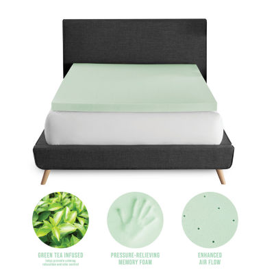 Bodipedic Home 3-Inch Green Tea Infused Memory Foam Mattress Topper