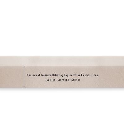 Bodipedic Home 3-Inch Copper Infused Memory Foam Mattress Topper