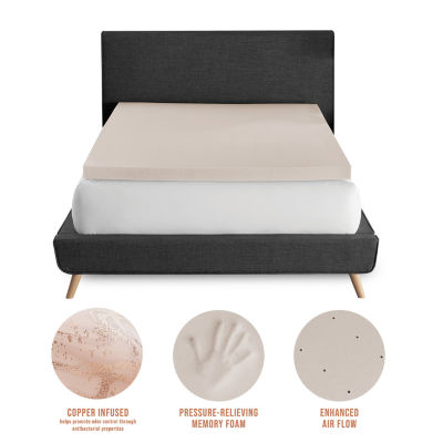 Bodipedic Home 3-Inch Copper Infused Memory Foam Mattress Topper