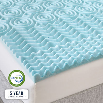 Bodipedic Home 2-Inch Gel-Infused Zoned Convoluted Memory Foam Mattress Topper