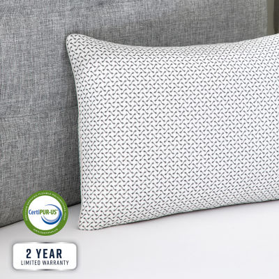Bodipedic Home Memory Foam Cluster Pillow With Charcoal Cover
