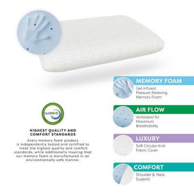 Bodipedic Home Gel Support Conventional Memory Foam Bed Pillow