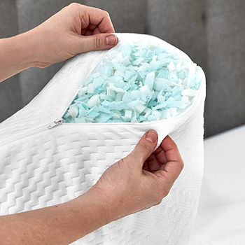 Malouf Z Shredded Gel Infused Memory Foam Pillow-JCPenney, Color: White