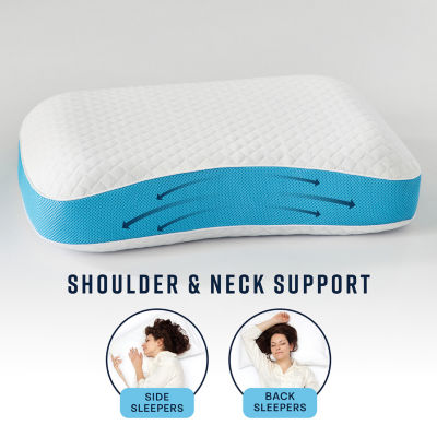 Bodipedic Home Side Back Sleeper Memory Foam Bed Pillow