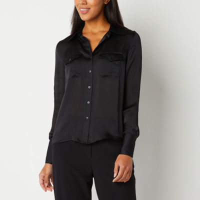 Worthington Womens Long Sleeve Regular Fit Button-Down Shirt