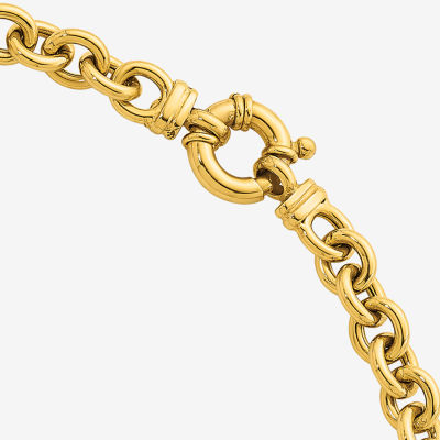 18K Gold 18 Inch Solid Cable Chain Necklace