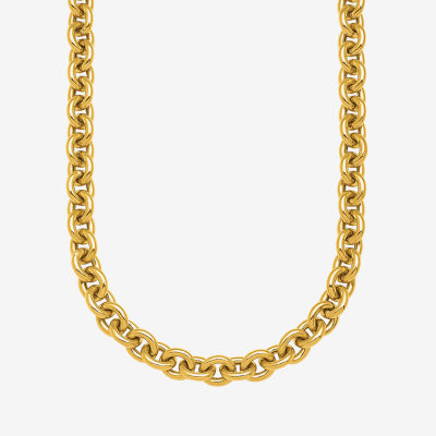 18K Gold 18 Inch Solid Cable Chain Necklace