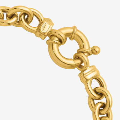 18K Gold 7.5 Inch Solid Rolo Chain Bracelet