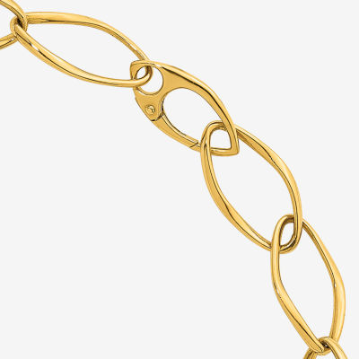 18K Gold 18 Inch Solid Link Chain Necklace