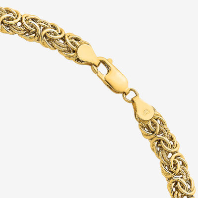 18K Gold / Inch Solid Byzantine Chain Necklace