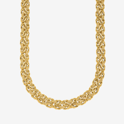 18K Gold / Inch Solid Byzantine Chain Necklace