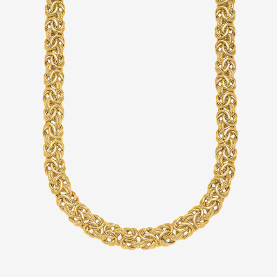 18K Gold / Inch Solid Byzantine Chain Necklace