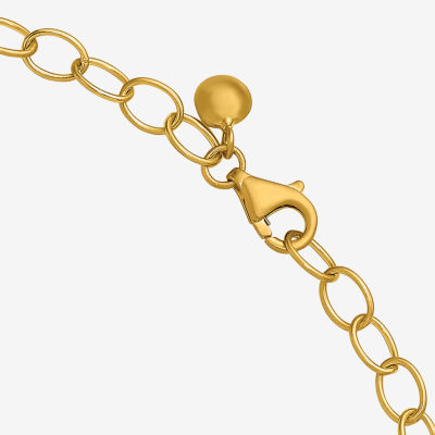 18K Gold 18 Inch Solid Link Chain Necklace