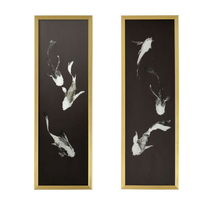 Stylecraft Koi Fish Gold Frame Printed 2-pc. Wall Art Sets